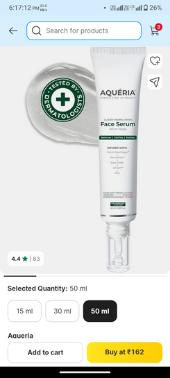 Aqueria 3% Niacinamide Oil Control French Face Serum