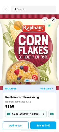 Rajdhani Cornflakes 475 gm