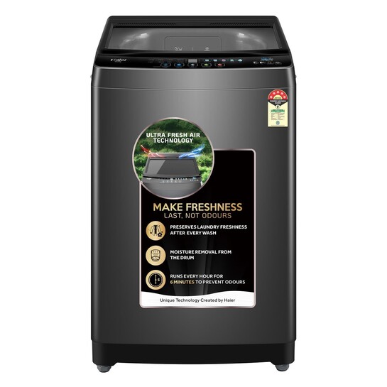 Haier 10.5 Kg Ultra Fresh Air, Fully Automatic Top Load Washing Machine (Dark Jade Silver)