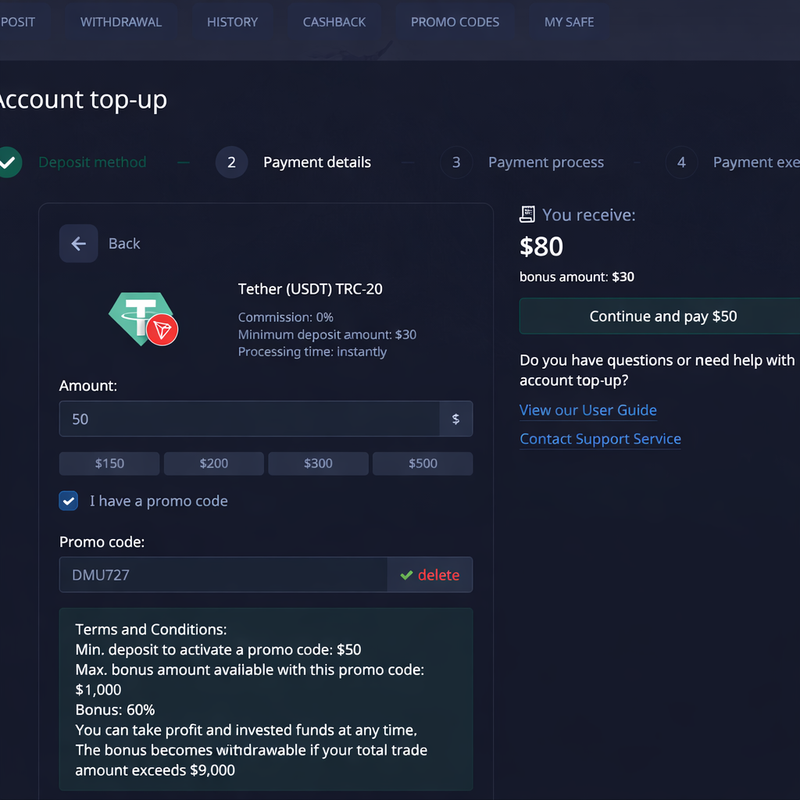 60% Bonus on $50 Pocket Option Deposit