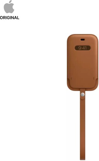 APPLE Pouch for iPhone 12 Pro Max (Saddle Brown, Leather)
