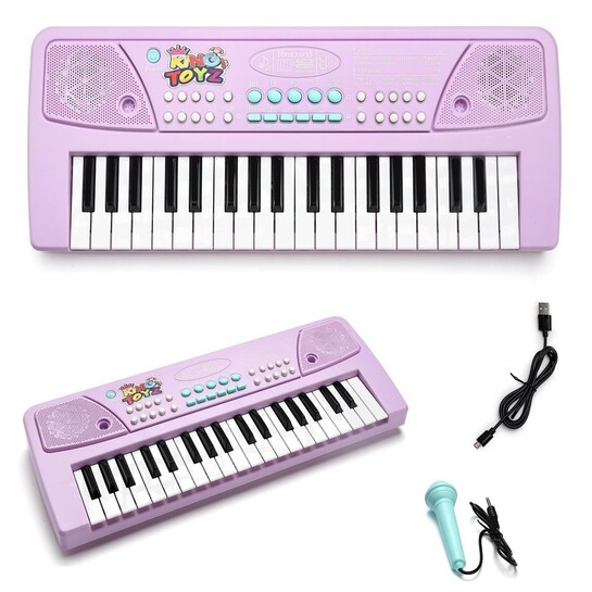 Kids Piano Keyboard with Mic | 37 Keys | 8 Rhythms | Educational Toy for Age 2-5