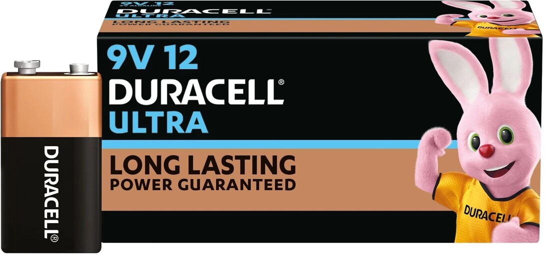 Duracell Ultra 9V High drain devices, Smoke alarm , Radio , battery pack of 12 location specific (Bangalore)