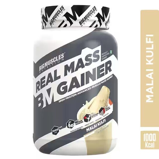 Zepto - 1kg Big Muscles Nutrition Real Mass Gainer @ Rs.399