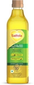 Saffola Cold Pressed Multi-Source Groundnut Oil &Sesame Seed Oil,...more