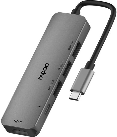 RAPOO XD100C-PD Charging,5Gbps Data transfer,4K HDMI,3USB A Port-...more