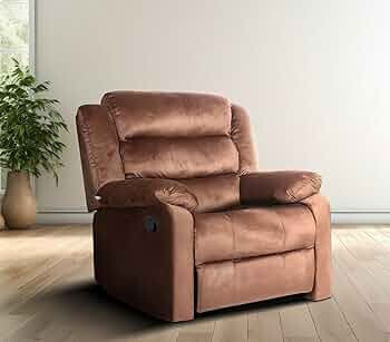 Da URBAN® Paradise Puffy Velvet Recliner for Head Support & Leg Relaxation Lounge Chair