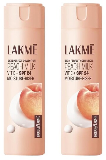 LAKMÉ Peach Milk Moisturizer Spf 24 Pa++, 200 Ml Lotion(Pack Of 2)