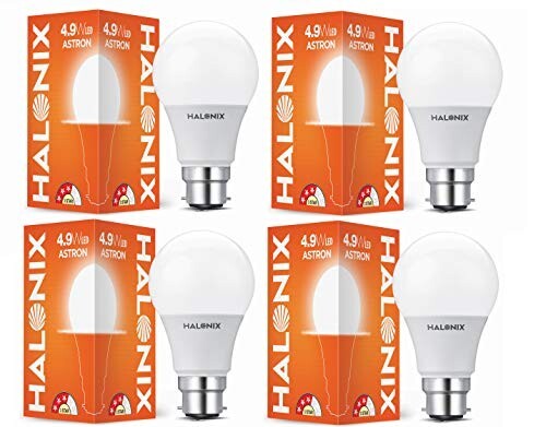Halonix 4.9-watt Base B22 Led Bulb (Pack of 4, White)
