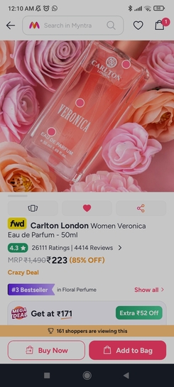 Carlton London perfume at 85%off and apply coupon
