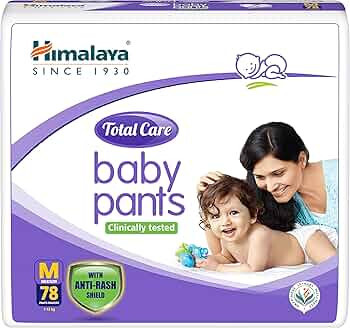 Himalaya Total Care Baby Pants Diapers, Medium (7- 12 kg), 78 Count