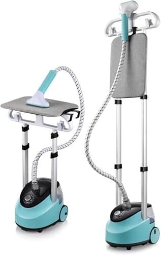 Standing Garment Steamer, 2000W Vertical Clothes Steam Iron Standing Garment Steamer - Blue Color
