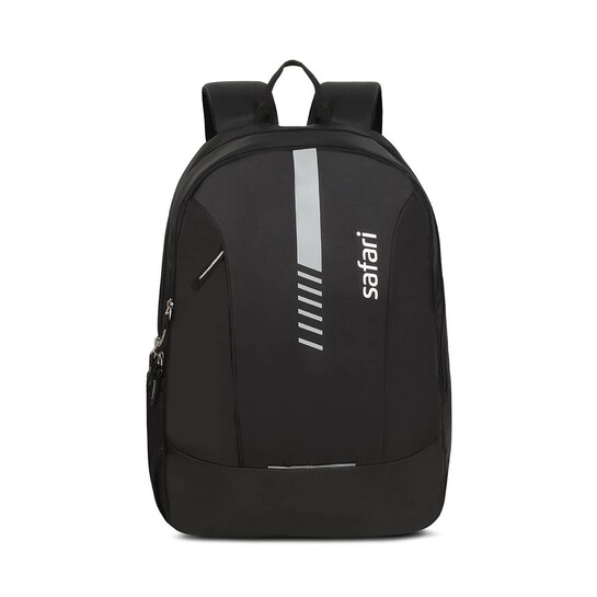 Safari Flash Medium 26L Water Resistant Polyester Casual Standard Backpack - Black