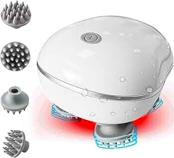 Ricuza Electric Head Scalp Massager with Red Light Therapy