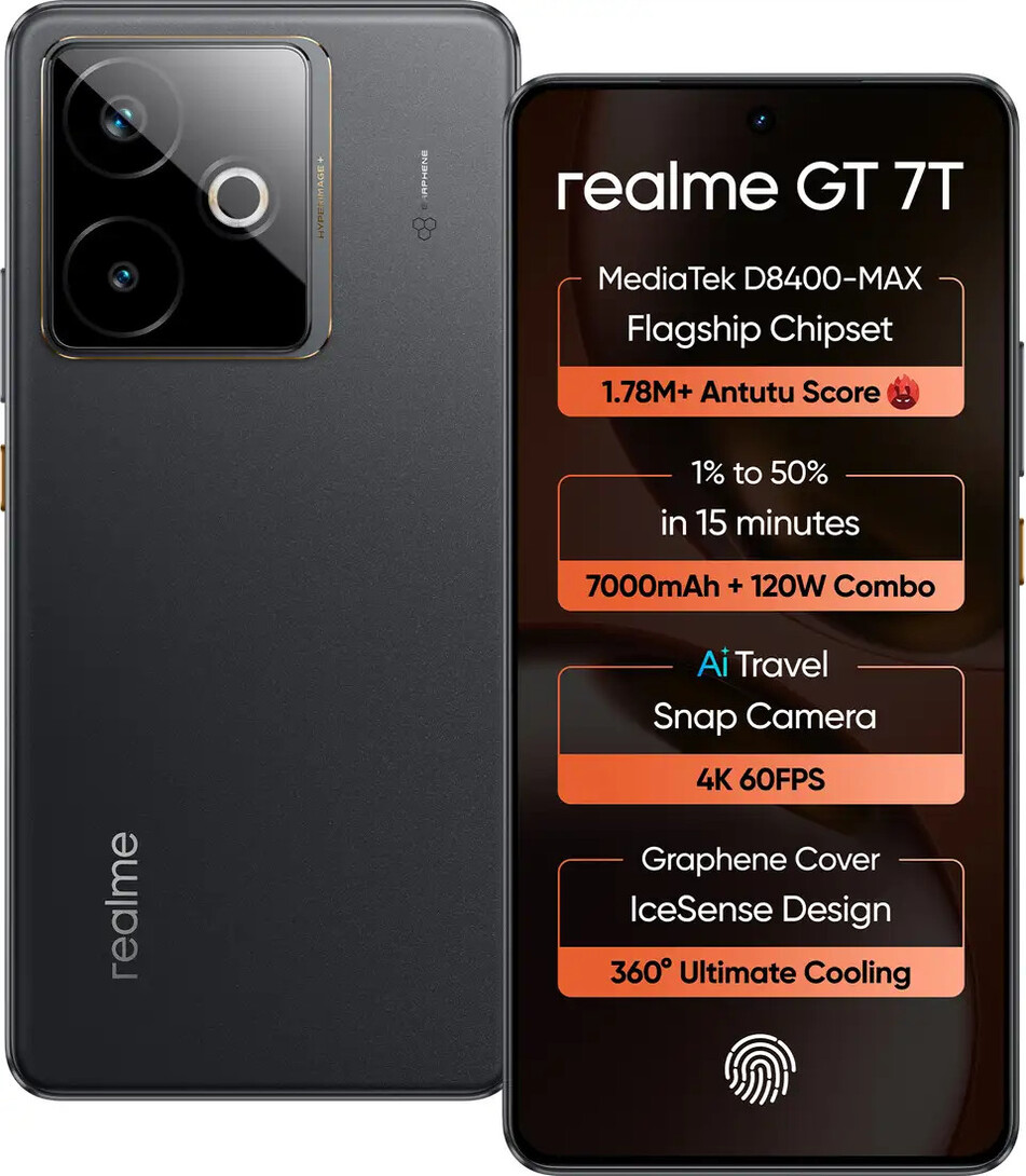 realme GT 7T (IceSense Black, 256 GB) (12 GB RAM)