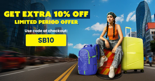  SkyBags - Upto 60% off + Get Extra 10% Off