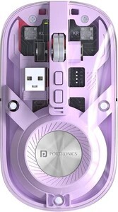 Portronics Toad 8 Ambidextrous Optical Mouse Transparen (Bluetooth, Purple)