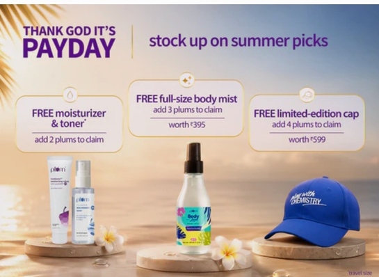  Plum PayDay Sale Live | Free Gifts Worth ₹599 + Extra ₹50 OFF on Select Products 