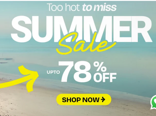Nashermiles Too Hot to miss Summer Sale - Up to 78% Off  