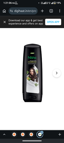 Nisha Healthy & Shiny Conditioner, 180ml Black (180 ml)