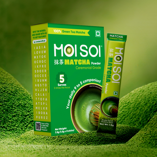 Moi Soi Matcha Green Tea Powder, 5 x 1.5g
