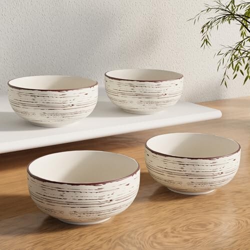 The Earth Store Brown Spiral Ceramic Bowl 150 ML, Set of 4