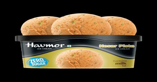 Havmor Kesar Pista Zero Sugar Added Ice Cream Tub 