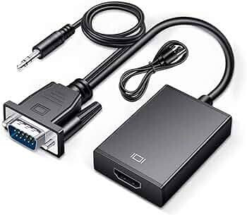 MICROWARE VGA Male & Audio to HDMI Female Converter Cable VGA + Audio in/HDMI Out 
