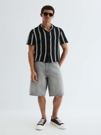 H&M Regular Fit Crochet Look Resort Shirt - Shirts for Men 37776513