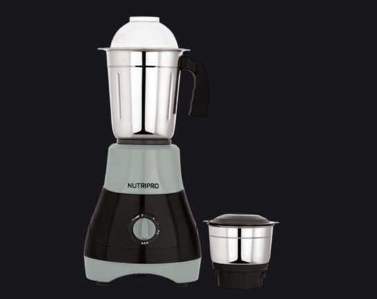 Blinkit : NutriPro Mixer Grinder With 2 Jars (Grey, Black)