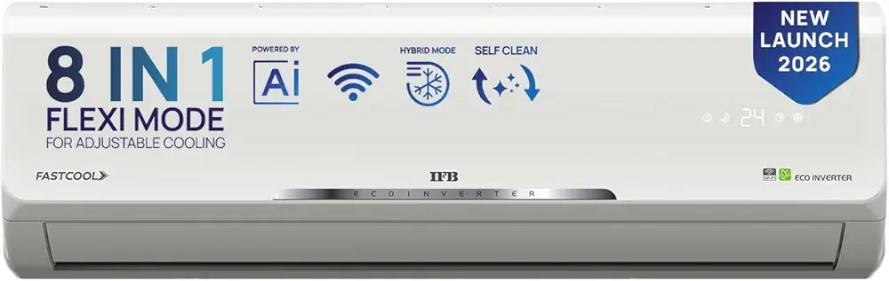 IFB 1.5 Ton 5 Star,New star rated,AI Powered Inverter Split Air Conditioner with Inbuilt WiFi