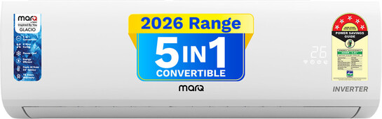 MarQ by Flipkart 2026 Model 1 Ton 5 Star Split Inverter 5-in-1 Convertible with Turbo Cool Technology AC