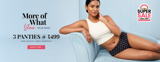 Shyaway - Super Sale 65% off | 3 Panties @ 499