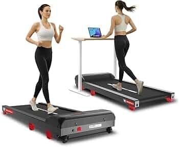 PowerMax Fitness WalkPad-2 Under Desk Walking Pad Treadmill for Home