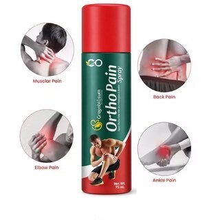 Ortho Pain Spray with Oil of Wintergreen Menthol, Rapid Effective Relief, 75 ml
