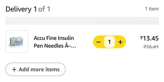 Accu Fine Insulin Pen Needles Â– Pack Of 100 (32G) * 4Mm
