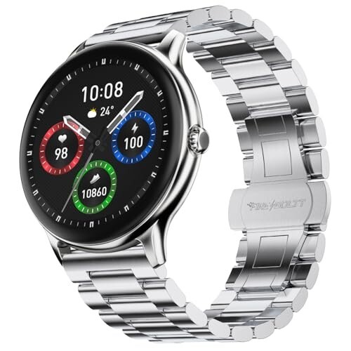 Fire‑Boltt Phoenix Pro Round Smart Watch 1.39″ Display with Bluetooth Calling - Silver