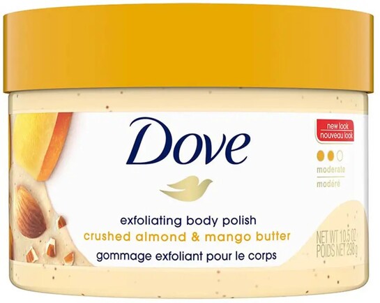 DOVE Exfoliating Body Polish Crushed Almond & Mango Butter for Dr...more