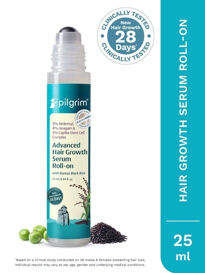 Buy Pilgrim Advanced Hair Growth Serum Roll With 3% Redensyl 25ml - Hair Serum for Unisex 37666451 | Myntra