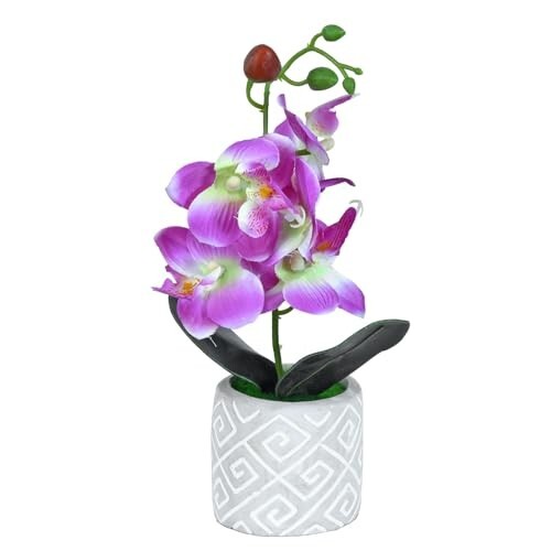 Cortina Artificial Bonsai for Decoration | Plastic Bonsai with Pot | Aesthetic Room Decor, Home Decor, Living Room Decor & Bedroom Decor | Great for Gifting - Rose - 7x8x20 CM