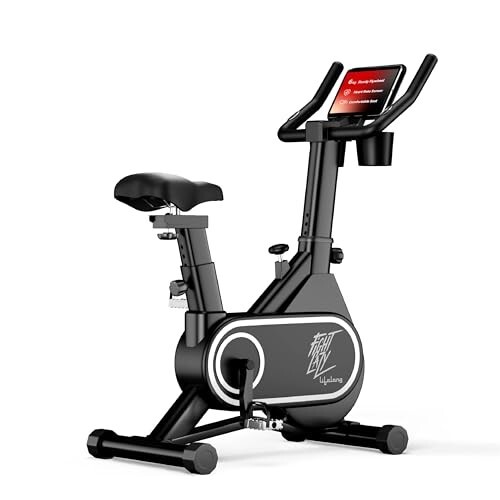 Lifelong Fit Pro Spin Fitness Bike with 7Kg Flywheel | Max Weight Capacity: 120 kg (Black)