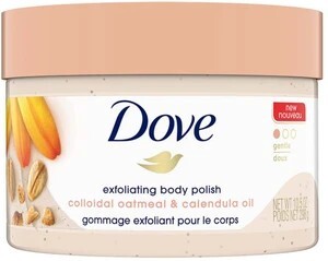 DOVE Exfoliating Body Polish for Delicate Sensitive Skin with Oat...more