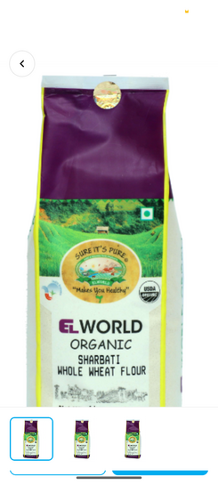 Whole sharbati wheat flour 1kg @33