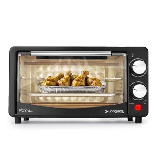 Longway Royal Plus OTG 12 Ltr Oven Toaster Griller with Multiple Heating Modes  (800W, Black)