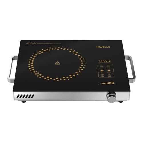 Havells 2200 Watt Infrared Induction Cooktop With Digital Display| Glo TC22-6KV Surge Protection| Sensor Touch