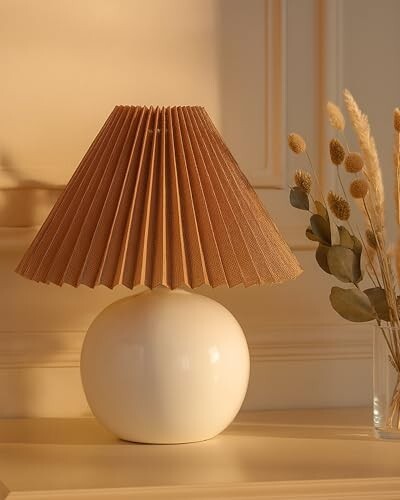 Homesake® Bedside Ceramic Table Lamp (Beige)