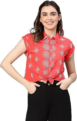 Upto 85% off on oxolloxo viscose print shoulder strap women top
