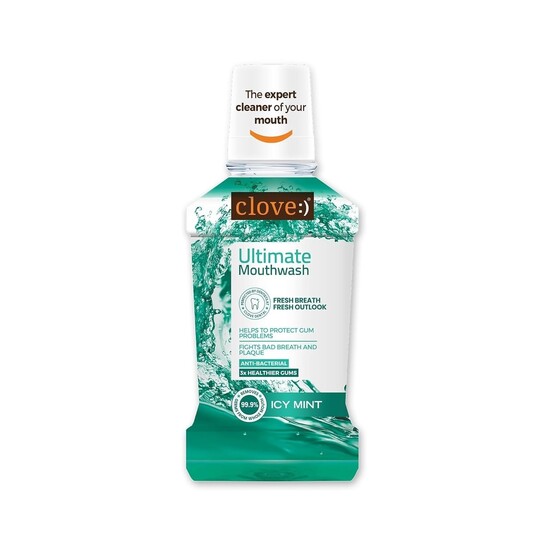 Clove Ultimate Cool Mint Antibacterial Mouthwash 250ml