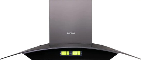 HAVELLS Polaris BLDC 60cm Curved Glass Kitchen Chimney (Black, 1600 CMH)