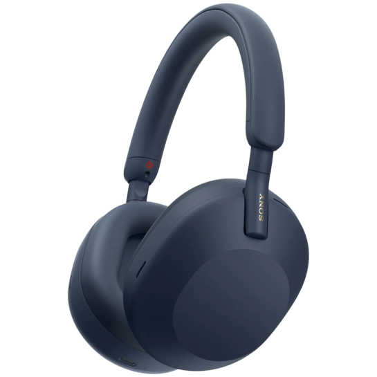 SONY WH-1000XM5 Bluetooth Headphone with Mic (Auto Noise Cancellation Optimizer, Over Ear, Blue)